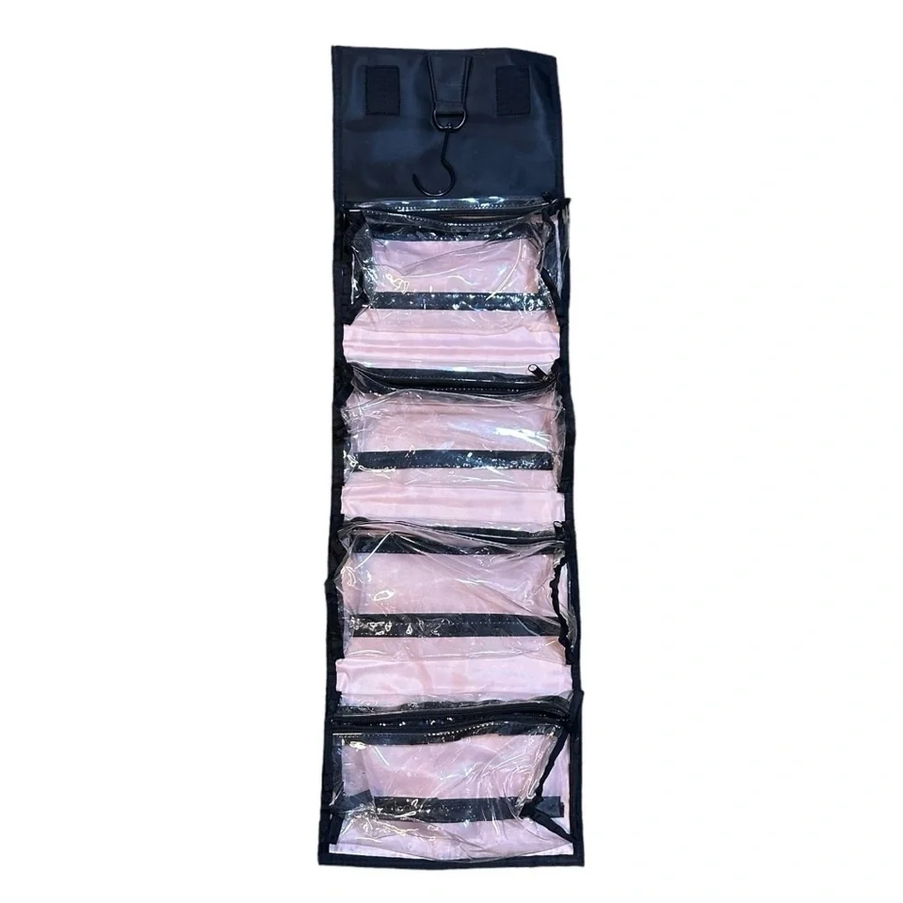 Mary Kay Roll Up Travel Cosmetics Bag With Removable Clear Pouches